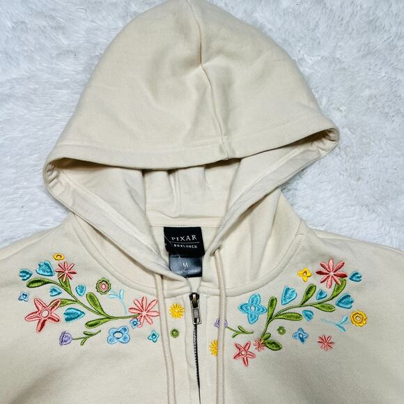 DISNEY UP FLORAL ZIP HOODIE SIZE MEDIUM BOXLUNCH - Picture 3 of 4
